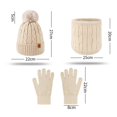 thumbnail image 3 of Soft Acrylic Winter Set for Men Women Warm Knit Hat Scarf Gloves for Travel Walking Park Scarf a Hat Gloves, 3 of 5
