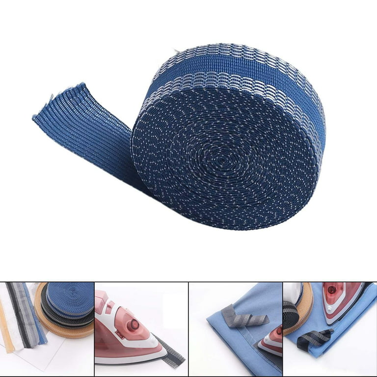 Polyester Adhesive Hem Tape Fabric Fusing Tape 1 inch x 5.5 Yards Iron on Hemming  Tape for Clothes Clothing Sewing Dress 5m Blue 