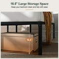 thumbnail image 4 of Amolife Heavy Duty Queen Size Metal Platform Bed Frame with 16.5'' Large Under Bed Storage Space, Black, 4 of 8