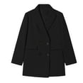 thumbnail image 3 of Casual Blazers for Women 2025 Long Sleeve Lightweight Notch Lapel Collar Open Front Business Casual Work Office Jacket, 3 of 5