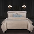 thumbnail image 4 of Siscovers F Scott Fitzgerald Effervescent Champagne Luxury Duvet Cover and Insert Set California King 6 Piece, 4 of 5