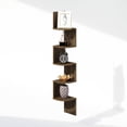 thumbnail image 3 of Estante de esquina flotante Furinno de 5 niveles en nogal Columbia, 3 of 6