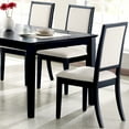thumbnail image 2 of A Line Furniture Elegant Cream Upholstered Black Finish Wood Frame Dining Chairs (Set of 2), 2 of 3