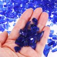 thumbnail image 4 of Uxcell High Luster Fire Glass Gravel Stone, Broken Glass Pieces for Crafts 6-9mm, 900g/1.98-Pound [Dark Blue], 4 of 7