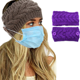 thumbnail image 5 of Diademas de punto para mujer, diadema torcida cálida de invierno con botones para cubierta de máscara facial, cintas para el pelo para envolver la cabeza en clima frío Vhermosa, 5 of 5