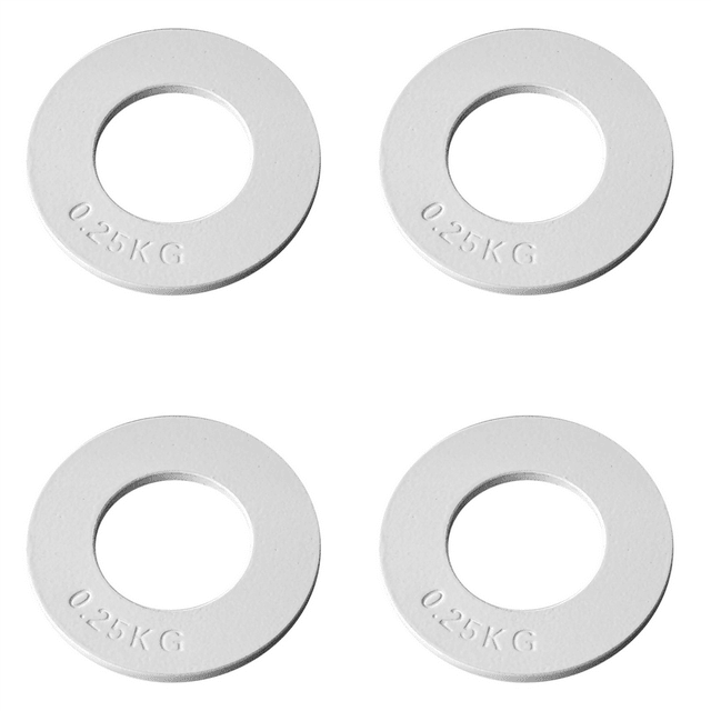 4X Poids Fractionnels Mini Plaques de Poids Fractionnels Plaques d'Entraînement de Force Disque Précis Blanc 0.25Kg