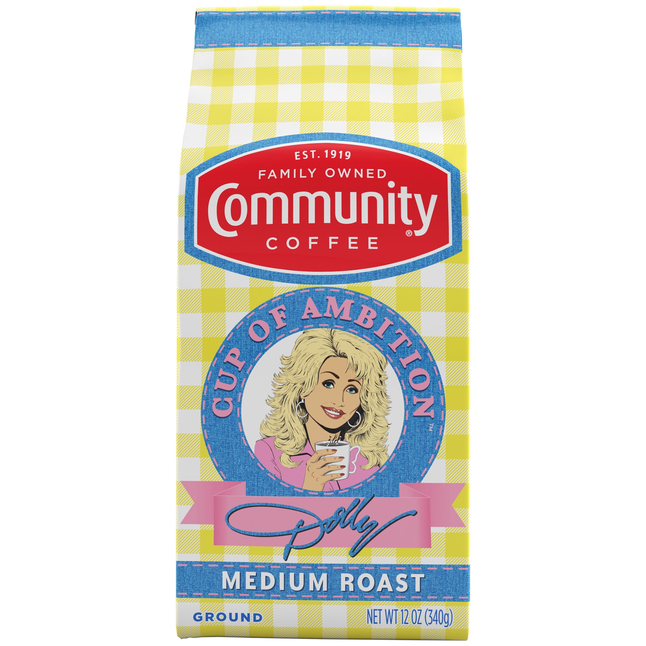 Dolly Parton’s Cup of Ambition™ with Community Coffee® Medium Roast Ground 12 Ounce Gable Top