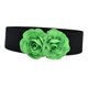 thumbnail image 2 of Cinturón ancho para mujer, cinta grande con flores, elástico, para blusas, decoración de ropa Negro y verde, 2 of 9