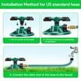 thumbnail image 5 of Sprinklers for Yard, Rotating Lawn and Garden Sprinkler for Large Area Coverage, Yard Sprinklers for Kids and Pets Playing, 5 of 15
