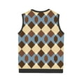 thumbnail image 4 of Gamivast Men's Sleeveless V Neck Pullover Sweater Slim Fit Casual Argyle Sweater Vest Casual Business Pullover Sweater Navy XXXXL My Order History Online Previous Orders, 4 of 5