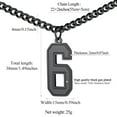 thumbnail image 3 of FindChic Mens Custom Chain Football Number Necklaces, 0-9 Numbers Black Necklace for Son/Dad, Christmas Birthday Jewelry Gifts, 3 of 9