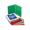 Oxford 57713 Paper Twin-Pocket Portfolio, Tang Clip, Letter, 1/2" Capacity, Assorted, 25/Box