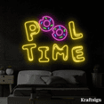 thumbnail image 3 of Craftnamesign Pool Time Neon Sign, Donut Shop LED Sign, Bakery Wall Art, 3 of 4