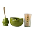 thumbnail image 4 of Juego de 4 piezas para preparar matcha con tazón y utensilios Verde profundo, 4 of 9