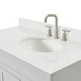 thumbnail image 6 of Ariel Hamlet 42 In. Right Offset Oval Sink Bathroom Vanity With Carrara White Quartz Countertop 1.5 Edge In Grey, 6 of 11