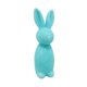 thumbnail image 3 of Conejito de Pascua flocado, decoración festiva suave, 22 cm, centro de mesa de primavera azul, 3 of 5
