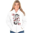 thumbnail image 4 of Betty Boop Queen of Hearts Card Zip Hoodie Sweatshirt Women Brisco Brands S, 4 of 5