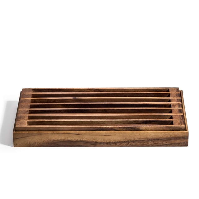 Bandeja recogedora de pan y salvamanteles Kalmar Home, madera de acacia