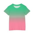 thumbnail image 3 of DeHolifer T-Shirts for Kids Gradient Color Casual Summer Crewneck Tee Tops Lightweight Loose Short Sleeve Boys Girls T-Shirts ,9 Years, 3 of 4