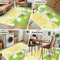 thumbnail image 5 of Kitchen Mats for Floor 3x5 Ft, Happy Easter Non Slip Area Rugs for Kitchen Bedroom Entryway, Rabbits Eggs Spring Daisy Floral Grass Yellow Washable Carpet Runner Rug Floor Mats for Bedroom, 5 of 8