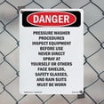 thumbnail image 4 of Pressure Washer Procedures Inspect OSHA Danger Rigid Plastic Sign 10 Inch x 7 Inch - 5 Pack, 4 of 8