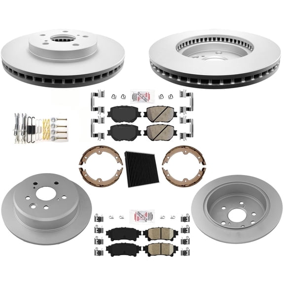 Coated OE Style Disc Brake Rotor Pad Kit Fits 14-15 Lexus IS250 All Wheel Drive