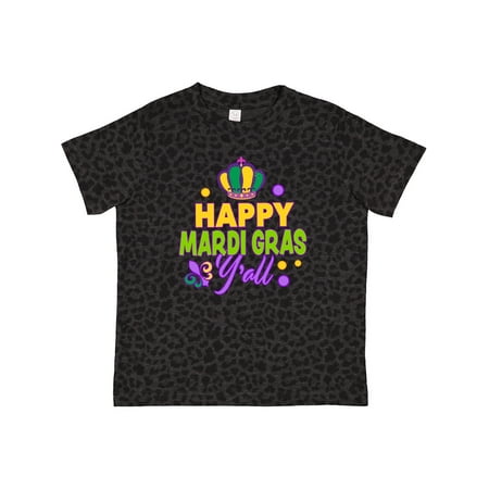 

Inktastic Happy Mardi Gras Y all with Crown Gift Toddler Boy or Toddler Girl T-Shirt