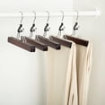 thumbnail image 4 of Wooden Pants Hangers Closet Organizer, Cherry, 10-Pack, 4 of 4
