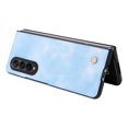 thumbnail image 6 of Compatible with Samsung Galaxy Z Fold 3 Case, Retro Anti-Drop Durable PU Leather Women Girls Men All Inclusive Reinforced Corners Case for Samsung Galaxy Z Fold 3 5G 2021, Lightblue, 6 of 11