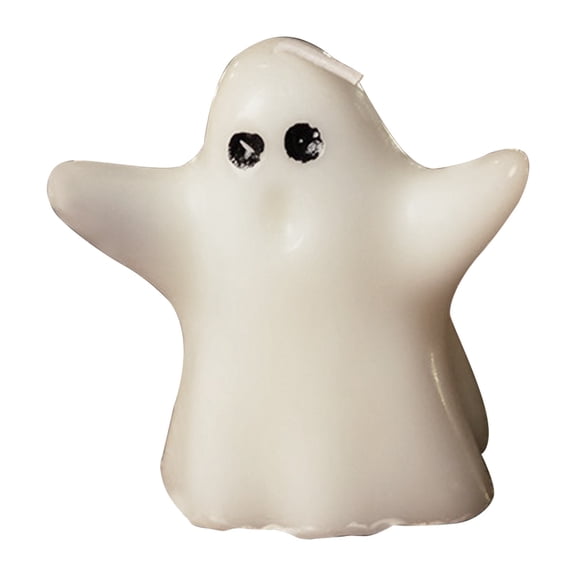 Halloween Ghost Candles White Burning Candles Soy Wax for Halloween Home Table Party Decorations