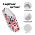 thumbnail image 5 of Daiia Japanese Cherry Blossoms Print Women’s Fuzzy Slippers Memory Foam Lightweight House Shoes Cozy Loafer Flannel House Shoes-37/38, 5 of 7