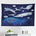 thumbnail image 1 of Zodiac Tapestry, Image of Aquarius Sign with Jug and Circular Globe World Form on The Background, Fabric Wall Hanging Decor for Bedroom Living Room Dorm, 2 Sizes, Multicolor, by Ambesonne, 1 of 1