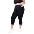 thumbnail image 3 of Blis BLIS Foldover Active Capri 3pk Black, Black, Black Large, 3 of 5