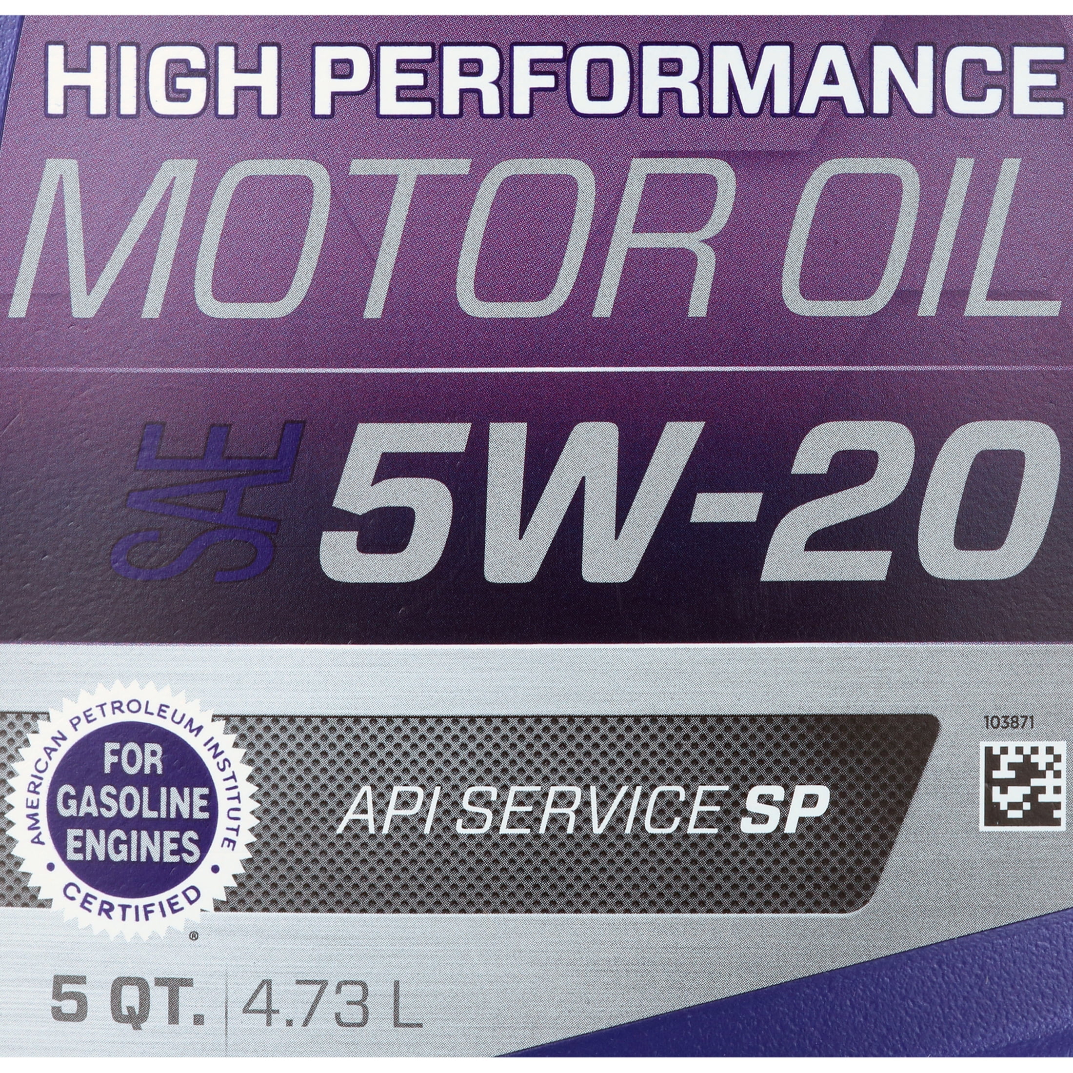 Royal Purple High Performance Motor Oil 5W-20, Premium Synthetic Motor Oil, 5 Quarts