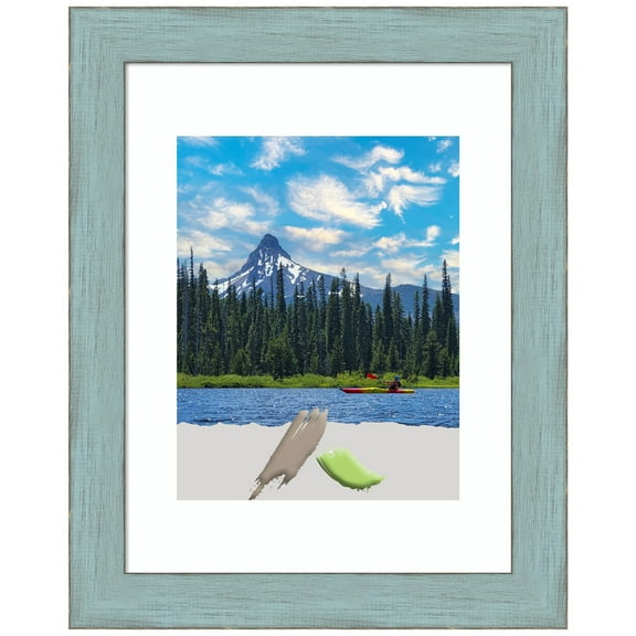 Sky Blue Rustic Wood Picture Frame, Photo Frame, Art Frame