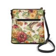thumbnail image 2 of Kuiaobaty Hummingbird Daisy Print Women's Crossbody Bag, Medium Size Portable Leather Satchel Purse Crossbody, Zipped Pockets Messenger Handbag with Adjustable Strap for Travel, 2 of 7