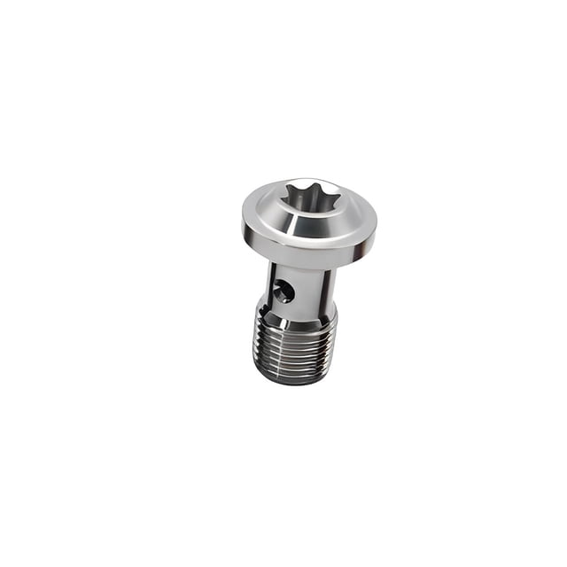 Scienceny Pernos de freno para motocicletas, manguera de tornillo, adaptador de tubo de aceite, reemplazo de sujetador único, conector Accesorios para motos Titanio plateado 1.0