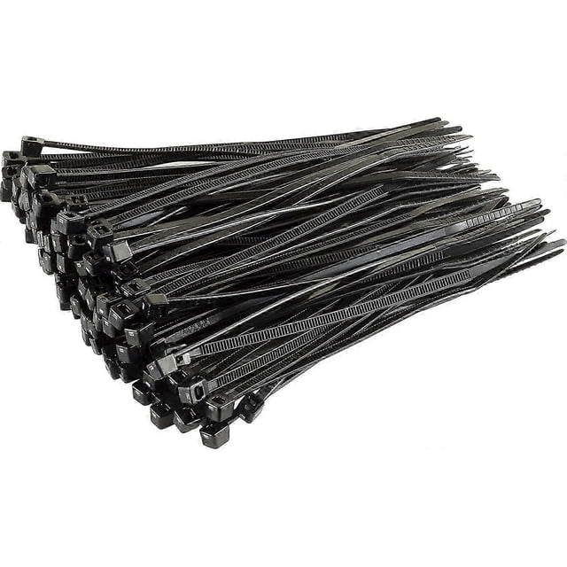100 Pack Cable Ties, Black, 150mm x 3.6mm, Premium Quality Plastic Cable Ties