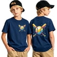 thumbnail image 3 of Bobifish Little Boys T Shirt With Baseball Print Short Sleeve Summer Basic Tee Shirt Children Boys Active T-Shirt, 3 of 3