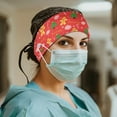 thumbnail image 2 of Jiueut Tree Christmas Nurse Button Headband Nurse Headbands for Women with Buttons Headbands for Nurses with Buttons for Mask 2 Piece Wide Headbands for Girls Non Slip, 2 of 7