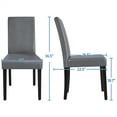 thumbnail image 3 of Yaheetech Faux Leather Dining Chairs with Wood Legs for Kitchen, Set of 4, Dark Gray, 3 of 6