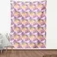 thumbnail image 4 of Ambesonne Tropical Abstract Fabric by the Yard Upholstery, Retro Floral Vibe, 10 Yards, Mauve Pale Rose and Mustard, 4 of 5