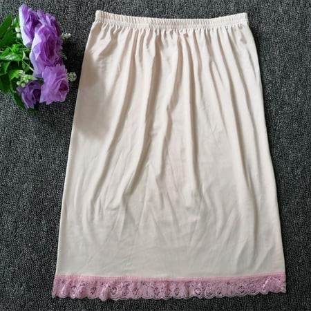 petticoat underskirt elastic crinoline skirts waist slip half lady