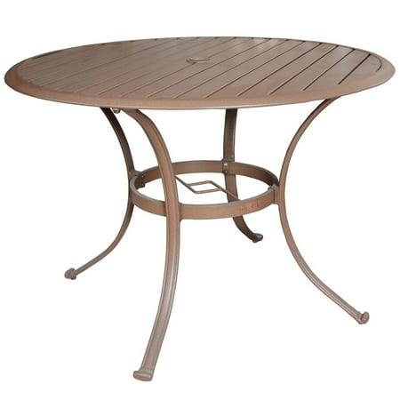 Aluminum Slat Table - Panama Jack Island Breeze 42-inch Slatted Aluminum Round Dining Table