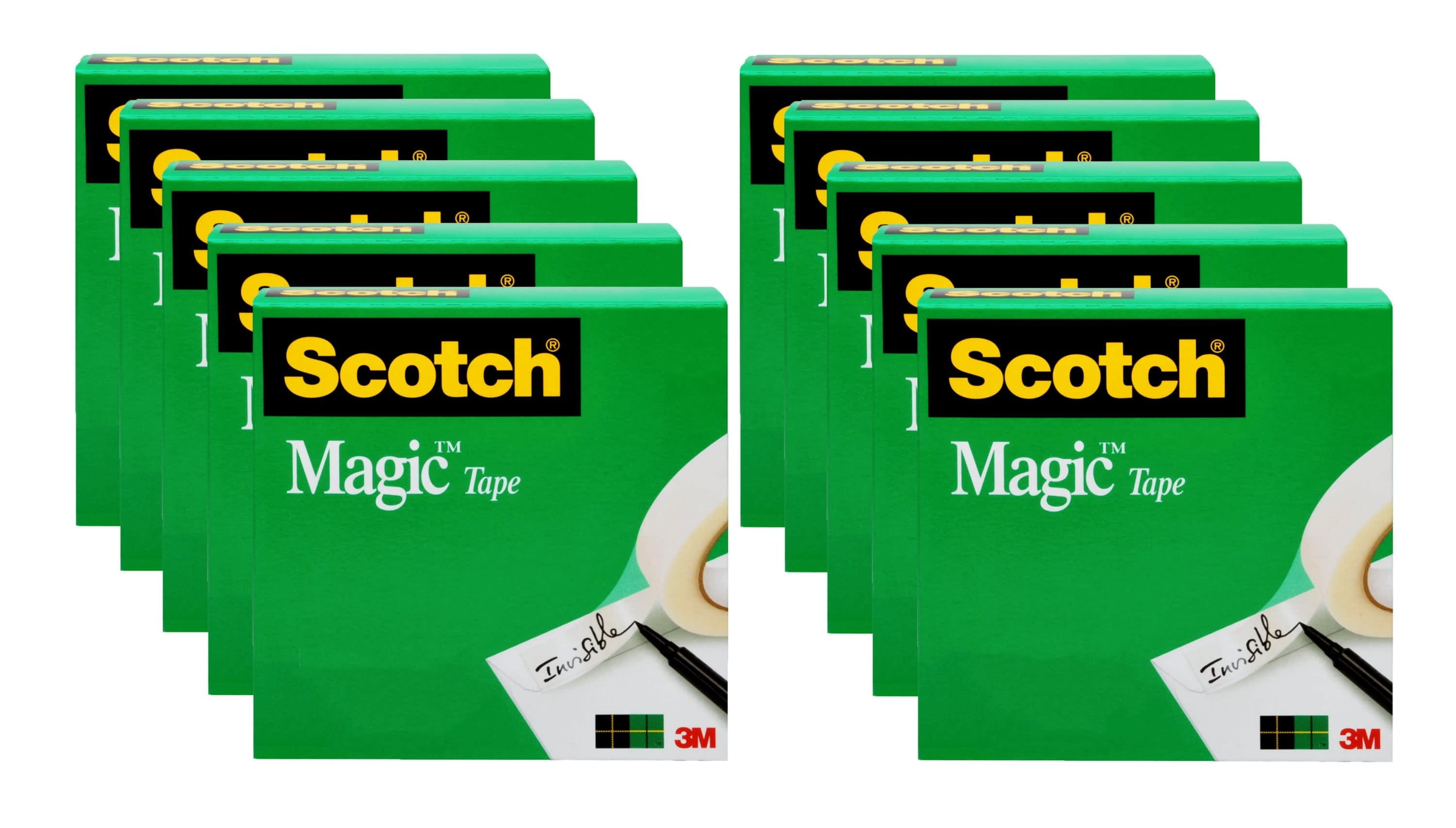 13.8 YD 6 Total Lot 51141314921 3M Scotch Magic Tape w/ Refillable Dispenser 3/4In X 500In 