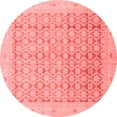 thumbnail image 1 of Ahgly Company Machine Washable Indoor Round Oriental Red Traditional Area Rugs, 4' Round, 1 of 4