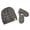 Light Melange Gray, variant on C.C Babies' Winter Cable Knit Beanie and Fuzzy Lined Mitten Set, Light Melange Gray