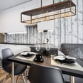 thumbnail image 2 of Rectangular Chandelier 8 Light Metal-Bronze Finish Bailey Street Home 79-Bel-3109348, 2 of 10
