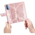 thumbnail image 6 of Wallet Case for Motorola Moto G51 5G, 3D Butterfly Flower PU Leather with Credit Card Slots Holder Magnetic Closure Folio Phone Cover Case for Motorola Moto G51 Rhinestone Rose Gold, 6 of 7
