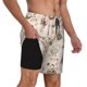 thumbnail image 2 of Balery Chicken With Floral Bañador para hombre, shorts de playa de secado rápido con entrepierna y forro de compresión-Large, 2 of 6
